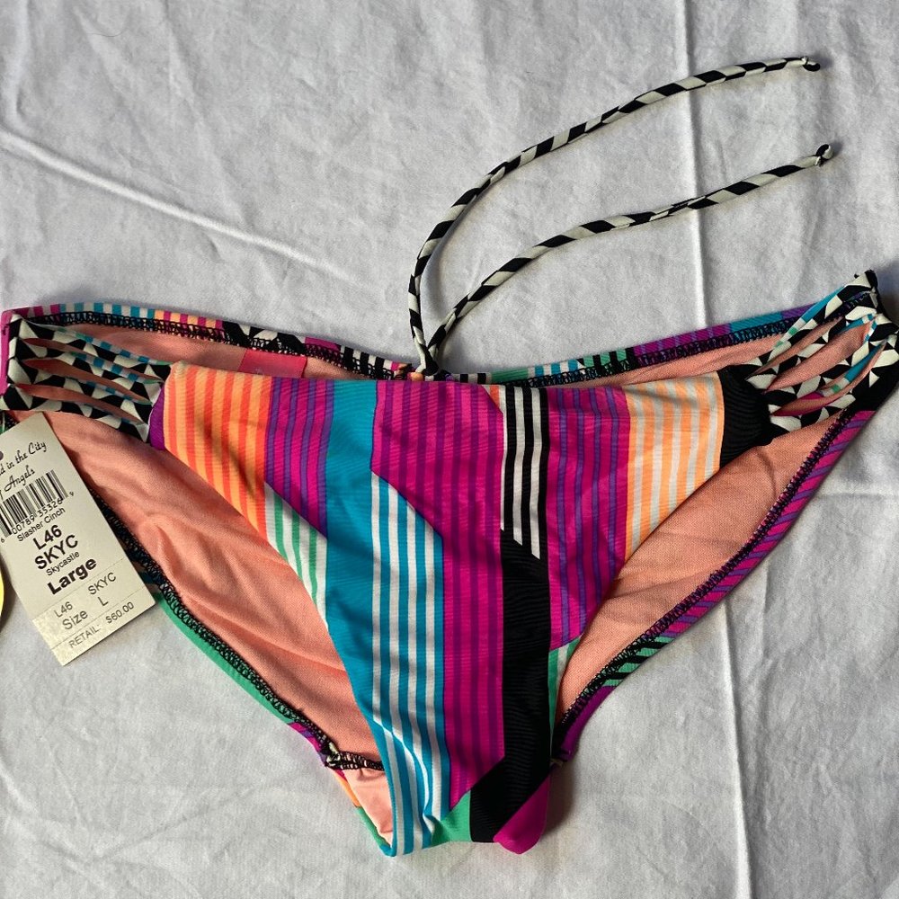 NWT BSWIM  Skycastle Bikini Bottoms, Size Large